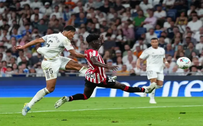 فيديو | بيلينجهام يسجل هدف ريال مدريد الثاني وأتلتيك بلباو يقلص الفارق